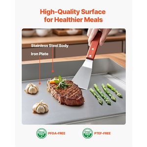 Piastra Elettrica Commerciale 65,5 x 40 cm, 2800W, Temperatura Regolabile 50-300°C, Attrezzatura da Cucina Professionale - Product Image 5