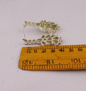 Natural Peridot 925 <b>Sterling</b> <b>Silver</b> <b>Dangle</b> <b>Earrings</b> August Birthstone Green Gemstone Drop <b>Earrings</b> High Quality Jewelry - Product Image 6