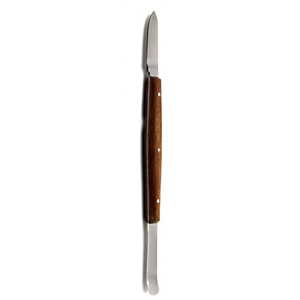 Couteau à cire dentaire en acier inoxydable de qualité supérieure, 13 cm, manche en bois, instrument manuel réutilisable pour le mélange - Product Image 2