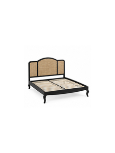 Cama de Plataforma Tradicional Tamaño Queen con Cabecera Tejida y Listones de Madera, Muebles de Dormitorio Elegantes con Temática Antigua - Product Image 5