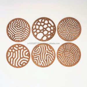 Posavasos de madera diseño de corte láser adecuado para fiesta de boda regalo personalizado Decoración de mesa ideas artesanales rústicas únicas - Product Image 4