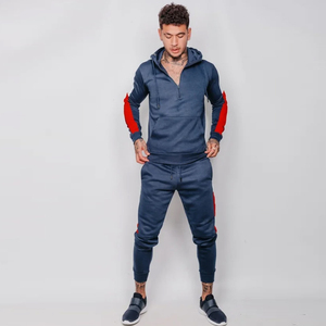 <b>Mens</b> 360gsm French Terry Cotton Streetwear Set Hoodie Sweatshirt Jogger Sweats With Logo Oem Custom <b>Pullover</b> Tracksuits - Product Image 2