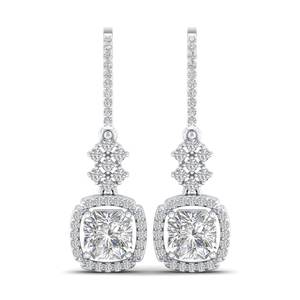 REYES - Exquisitos Pendientes de Oro Sólido de 14K con Diamantes Cultivados en Laboratorio CVD HPHT para Mujer, Regalo de Lujo para Novia, Joyería Fina - Product Image 2