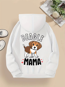 Women Hoodies Chubby Beagle Mother 2026 Autumn and <b>Winter</b> Simple Design Women's Hoodie <b>Top</b> Long Sleeved Casual - Product Image 2