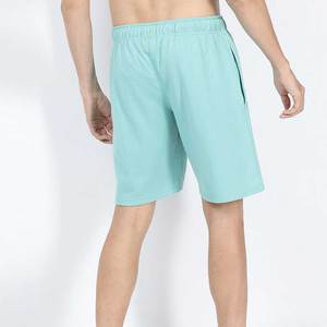 Shorts Bermuda en coton bleu clair pour homme avec imprimé aventure en montagne, taille à cordon de serrage, shorts décontractés - Product Image 5