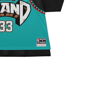 Brand Sport <b>Men's</b> Regular Fit Teal Basketball Jersey Short Sleeve Printed Street Style <b>Turtleneck</b> 33 100% Cotton Anti-Wrinkle - Product Image 4