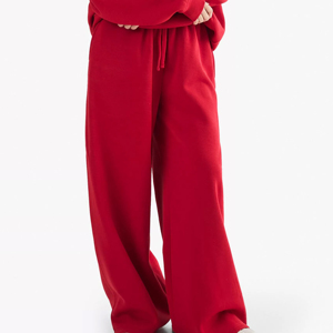 Pantalones Casuales de Forro Polar de Poliéster/Algodón para Mujer, de Alta Calidad, Tendencia 2026, Talla Grande, Cintura Elástica, Frente Plano, para Invierno - Product Image 1