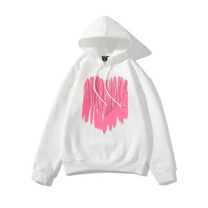 Sweat à capuche premium avec impression 3D en relief, motif texturé, streetwear, pull en molleton, vêtement tendance moderne et urbain. - Product Image 1