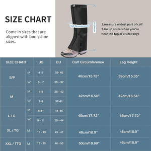 Wholesale Waterproof 1000D Nylon Leg Gaiters | Durable Snow Boot Covers | Outdoor Hiking Hunting <b>Skiing</b> Gear - Product Image 6