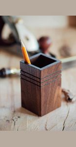 Wooden <b>Desk</b> Pen Organizer with Natural Finish Handcrafted Wood Pen Storage for <b>Office</b> <b>Desk</b> <b>Rustic</b> Wooden Holder for Pens and Pen - Product Image 4