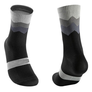 Econex Sports Knee <b>Socks</b> for Running Geometric Pattern White Black Knitted Breathable Non-Slip Spandex/Nylon/Cotton Winter Use - Product Image 5
