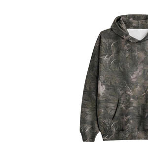 Sweat-shirt à capuche court camouflage grande taille pour femme, respirant, décontracté, à manches longues - Product Image 3