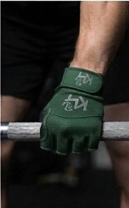 KLTW INT'L Leather <b>Half</b> Finger Breathable Non <b>Slip</b> Padded Workout Gloves Adjustable Wrist Strap Weight Lifting All Seasons - Product Image 2