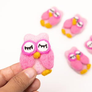 Adorno de Búho de Fieltro Hecho a Mano, Colgante de Lana con Forma de Pájaro, Juguete Educativo, Llavero, Animal del Bosque, Venta al por Mayor para Niños - Product Image 3