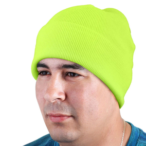 Custom Logo Knit Beanie Hat Ribbed Winter <b>Cap</b> Women <b>Men</b> Soft Warm Stretch Plain Skull <b>Cap</b> OEM Supplier - Product Image 4