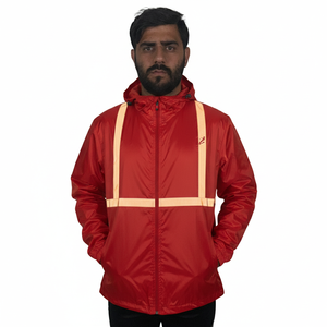 Veste coupe-vent respirante de haute qualité pour homme, avec logo personnalisé, légère, imperméable, pour le sport et les activités de plein air. - Product Image 3
