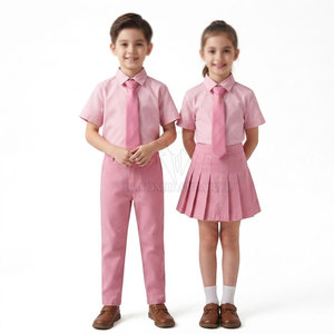 Conjunto de Uniforme Escolar para Niños de Secundaria, Diseño Unisex, Opciones de Color, Mezcla de Algodón Cómoda - Product Image 3