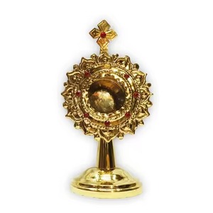 Monstranza de Latón Elegante, Monstranza Sagrada para Oración, Decoración Religiosa para Capilla y Uso en Servicios Religiosos - Product Image 2