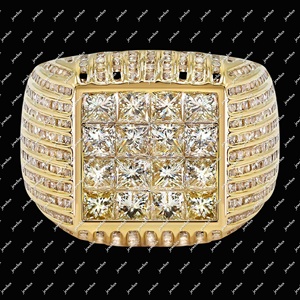 Anillo con Corte Rosa Brillante, Ideal para Bodas, Compromisos y Fiestas, Certificado por IGI, Plata 925 Chapada en Oro, Joyería de Lujo Unisex - Product Image 1