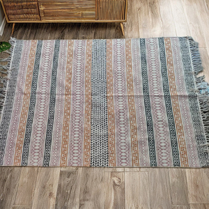 Alfombras de Estilo Bohemio 100% Algodón, Gran Diseño, Hechas a Mano, Ecológicas, Lavables, para Uso en Interiores, Exteriores y Automóviles - Product Image 1