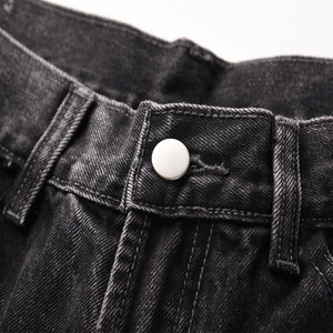 Jean Droit en Denim Tricoté de Haute Qualité, Style Streetwear, Taille Moyenne, Effet Délavé Vintage, Grande Taille, pour Homme, Hiver, Automne, Été - Product Image 6