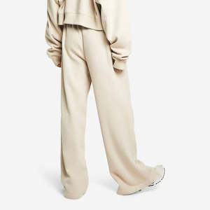 กางเกงวอร์มขายดี สีเบจล้วน ทรงขากว้าง สำหรับใส่ลำลอง เนื้อผ้าระบายอากาศดี มีเชือกผูกเอวแบบตัดกัน ทรงโอเวอร์ไซส์ เหมาะสำหรับฤดูหนาว - Product Image 2