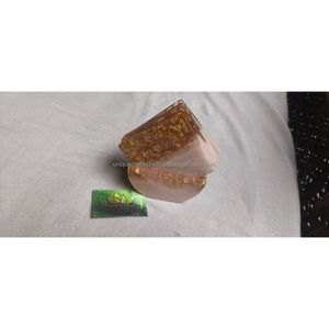 Resin <b>Coaster</b> Holder <b>Gold</b> Flakes Handmade Epoxy Stand for Square <b>Coasters</b> Eco-Friendly Durable Reusable Modern Design Wholesale - Product Image 4