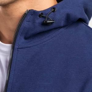 Sudadera con Cierre para Hombre, Color Azul Marino, Corte Regular, Estilo Casual para Otoño, Tejido de Algodón, Color Sólido, Diseño con Cuello Alto - Product Image 5