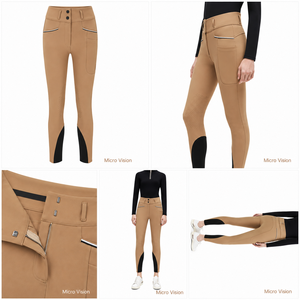 Damen-Reithose mit Hoher Taille und Kniegriff, Reiterleggings aus Polyester-Spandex, Individuelle Verpackung, OEM-Anpassung - Product Image 2
