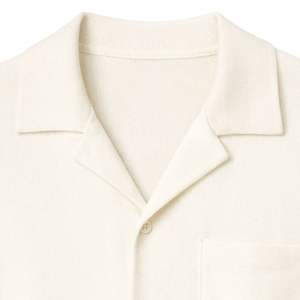 Camisa de hombre con botones, manga corta, estilo casual, corte holgado, top de verano, color beige, suministro al por mayor OEM - Product Image 4