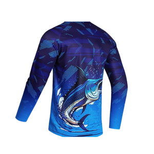 Haut de pêche anti-UV léger 140 GSM à séchage rapide, toucher soyeux, en tissu interlock, avec logo personnalisé, pour performance extérieure - Product Image 2