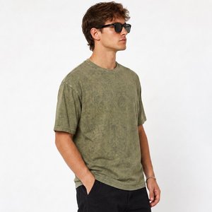 T-shirt homme en coton surdimensionné personnalisé, faible MOQ pour les marques de streetwear américaines, avec coupe ample et effet délavé. - Product Image 3