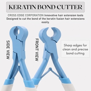Cortador Ergonómico de Extensiones de Cabello con Empuñadura de Goma, Alicates de Acero Inoxidable para Remover Queratina, Herramienta Cómoda para Salón de Belleza - Product Image 3