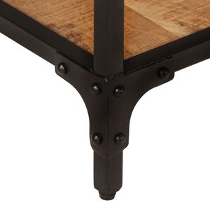 Meuble TV en bois de manguier massif avec support en fer thermolaqué, couleur bois naturel moyen - Product Image 5