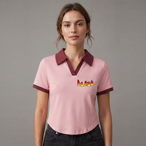 เสื้อโปโลผู้หญิงคุณภาพสูง เป็นมิตรกับสิ่งแวดล้อม เหมาะสำหรับใส่ลำลองในฤดูร้อน ผลิตจากผ้าฝ้าย 100% ระบายอากาศได้ดี แบบอ็อกซ์ฟอร์ด ปรับแต่งได้ แห้งเร็ว - Product Image 1