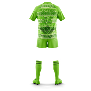 Camiseta de Fútbol Verde Personalizada con Nombre del Equipo en la Parte Delantera, Patrón Geométrico, Manga Corta, Impresión Sublimada, Secado Rápido, Poliéster, Unisex, Adulto - Product Image 4