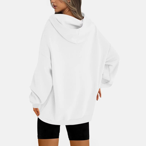 Factory Production Women Winter Long Oversized Hoodie Velour 100% Cotton Soft Cozy Loose Fit Eco-Friendly Customizable - Product Image 4