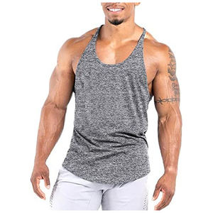 Camisetas de Gimnasio para Hombre, de Alta Calidad, Personalizadas, Extra Grandes, Transpirables, 100% Algodón, Cuello Alto, Estilo Casual, Lavadas - Product Image 3