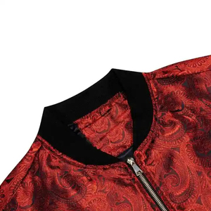 Blouson Bomber Rétro Décontracté Style Américain pour Homme 100% Coton Tissé Épais Brodé Coupe Ajustée Automne Service OEM Boutons Frontaux - Product Image 4