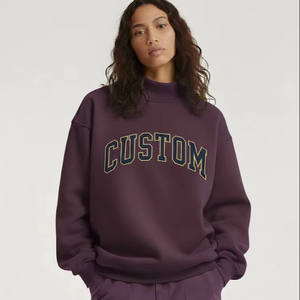 บริการ OEM เสื้อสเวตเชิ้ตคอเต่าทรงหลวมแบบสวมใส่สบายสำหรับฤดูใบไม้ร่วงและฤดูหนาว  ผ้าฟลีซเนื้อนุ่ม  ขนาดใหญ่พิเศษ เป็นมิตรต่อสิ่งแวดล้อม  สามารถปรับแต่งด้านหน้าได้ - Product Image 1