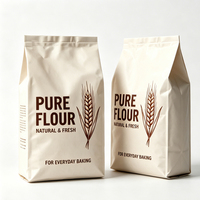 Emballage personnalisé pour farine avec logo imprimé, sacs en aluminium Mylar de 1 kg, 2 kg, 5 kg pour farine, emballage composite pour farine de 2 kg