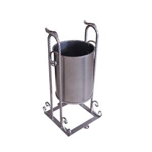 Cubo de Basura Decorativo de Hierro Metálico para Interiores y Exteriores, con Soporte de Varilla Trenzada, para Decoración del Hogar, al Mejor Precio - Product Image 1