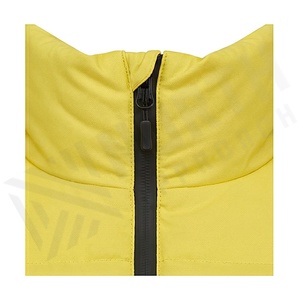 Veste matelassée jaune pour femme, coupe-vent d'hiver, col montant, manches longues, rembourrage en polyester, longueur normale, fermeture éclair - Product Image 4