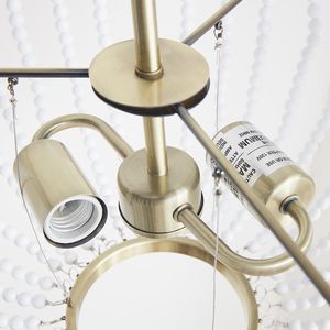 Lampadario a 2 luci con perline eleganti per l'arredamento della casa - Product Image 4