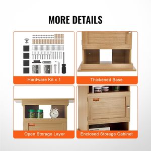 Supporto per Acquario da 20 Galloni, Capacità di Carico 76 kg, 25.2 X 15.7 X 28.3, Supporto in MDF per Acquario e Terrario - Product Image 6