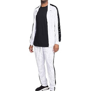 Conjunto Deportivo Unisex con Capucha, Manga Larga, Estampado de Diamantes de Imitación, Color Sólido, Cordón Ajustable, Corte Regular, Ropa Casual de Verano - Product Image 1