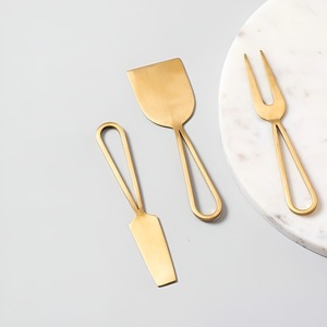 High Quality Handcrafted 3pc Stainless Steel Slicer <b>Cheese</b> <b>Knives</b> <b>Set</b> Stainless Steel Handle Dishwasher Safe Eco-Friendly - Product Image 1