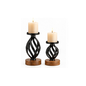 <b>Brass</b> <b>Candlestick</b> Holder Set with Leaf Design for Home Decoration - Product Image 6