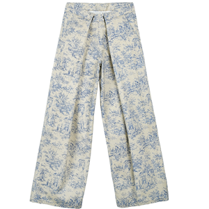 Pantalones Anchos de Mezclilla para Mujer, Cintura Alta, Estampados, Corte Holgado, Transpirables para Verano, Hechos con Algodón Sostenible BCI y Reciclado, Modelo 7.4 - Product Image 1