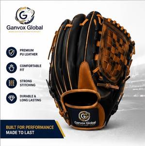 ถุงมือตีลูกเบสบอล Ganvox Global หนัง PU แบบมีช่องลึก ระบายอากาศได้ดี รองรับข้อมือ น้ำหนักเบา สำหรับฝึกซ้อม เด็ก วัยรุ่น XXL ยูนิเซ็กซ์ - Product Image 3